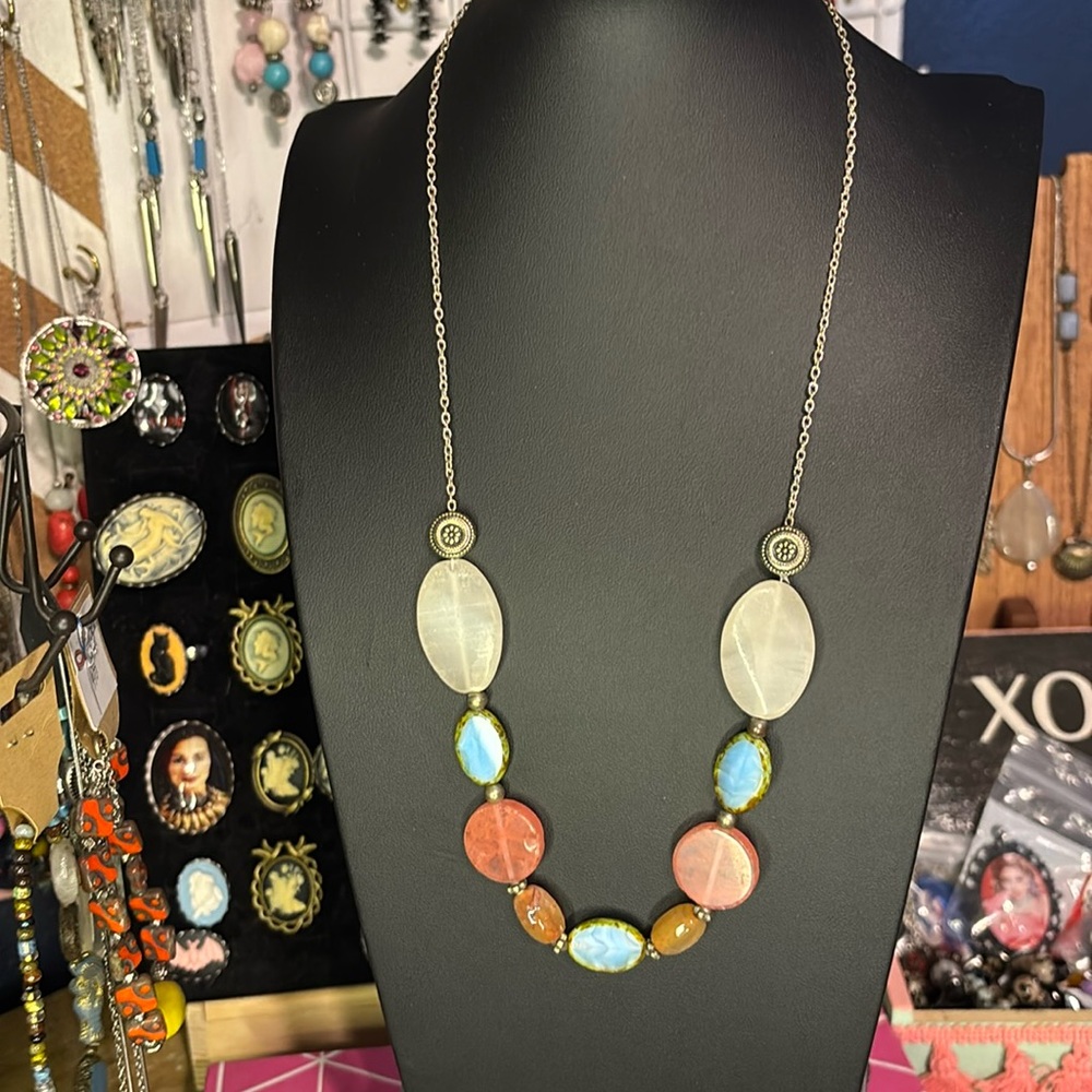 Stone And Glass Necklace